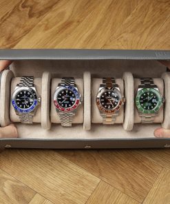 Grey Saffiano Watch Roll – Four Watches