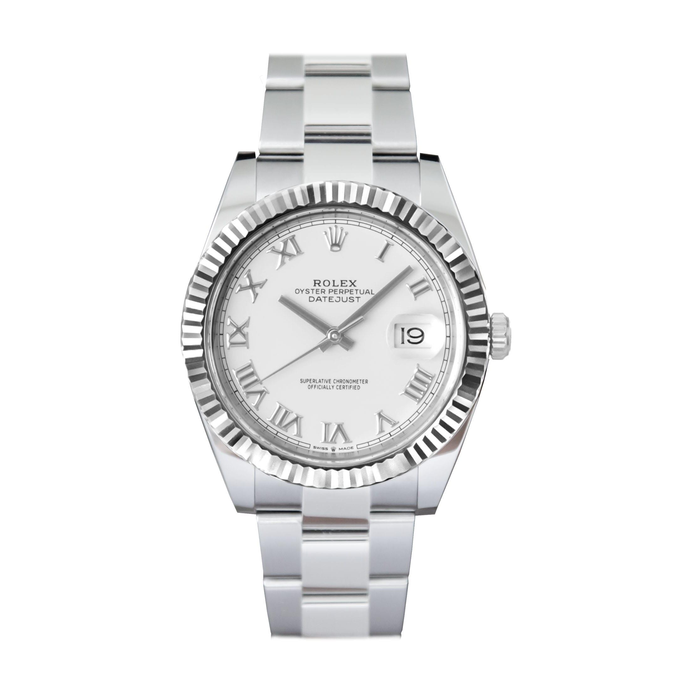 Rolex Datejust 41 ‘White Roman’ Dial Oyster