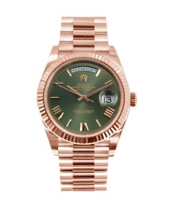 Rolex Day-Date 40 ‘Olive Green’ Dial Everose Gold