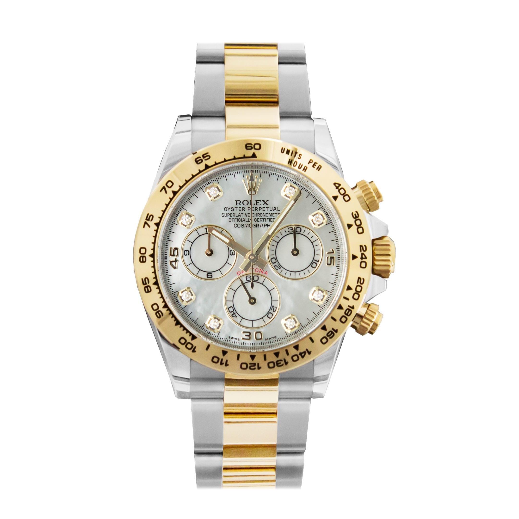 Rolex Daytona ‘Mother Of Pearl’ Diamond Dial Two-Tone Oyster