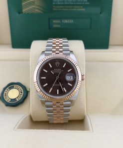 Rolex Datejust 41 ‘Chocolate Index’ Dial Two-Tone Everose Jubilee