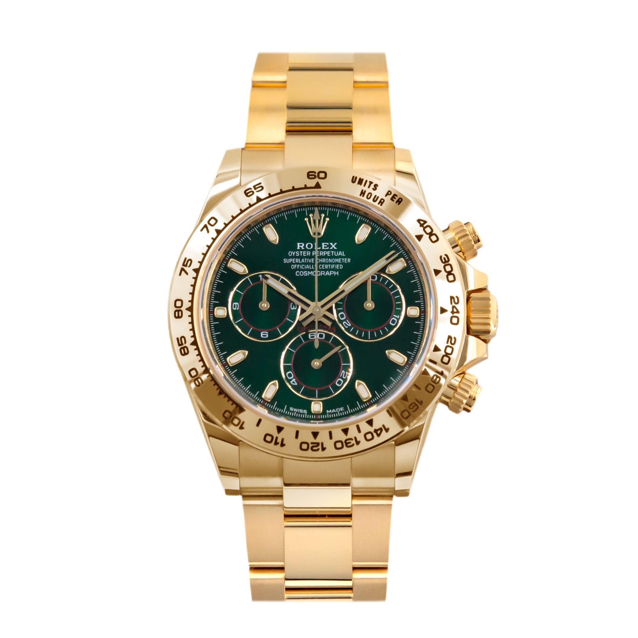 Rolex Daytona ‘Green’ Dial Yellow Gold Oyster