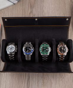 Black Saffiano Watch Roll – Four Watches