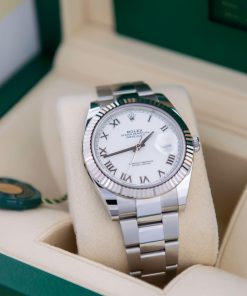 Rolex Datejust 41 ‘White Roman’ Dial Oyster